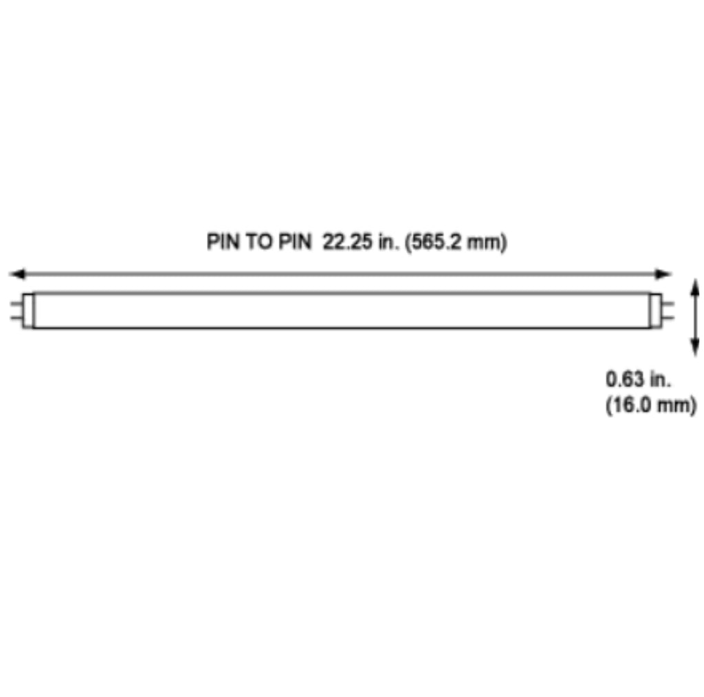 24W 3000K T5 Fluorescent Bulb 22.1 Inch G5 Bipin Base Pack of 10 A74398