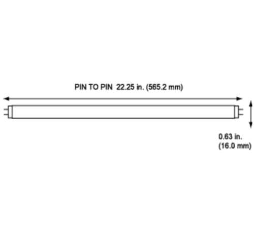 24W 3000K T5 Fluorescent Bulb 22.1 Inch G5 Bipin Base Pack of 10 A74398