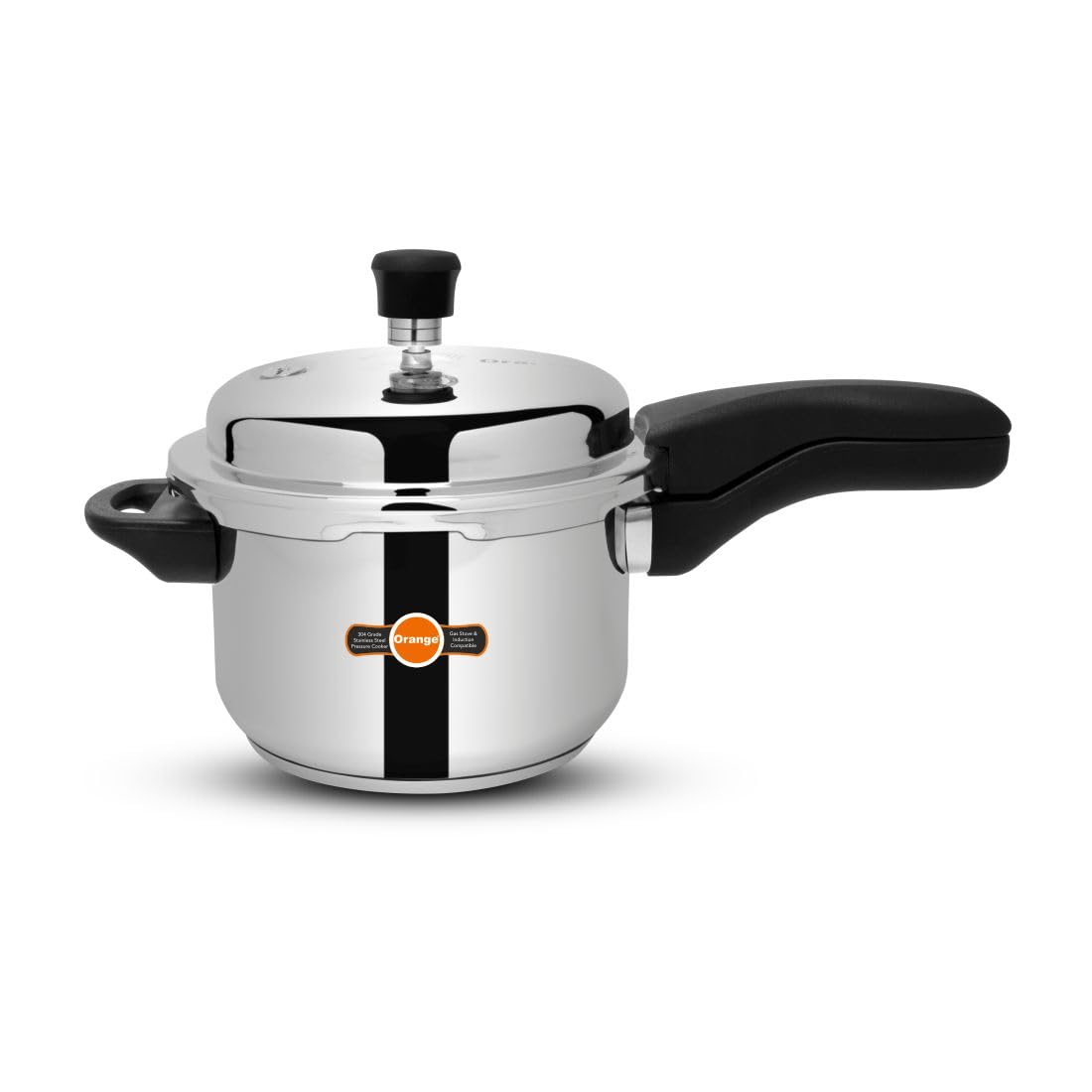 Orange Triply Stainless Steel Pressure Cooker 3L T15771