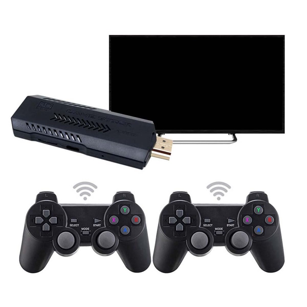 4K Retro Game Stick with 2 Wireless Controllers 64GB N538