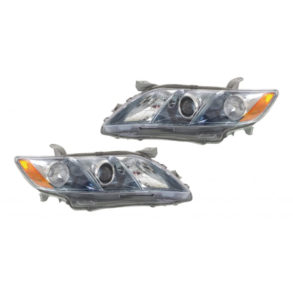 Toyota Camry Hybrid Headlight Unit 2007-2009 Pair Driver and Passenger Side Replacement J367492