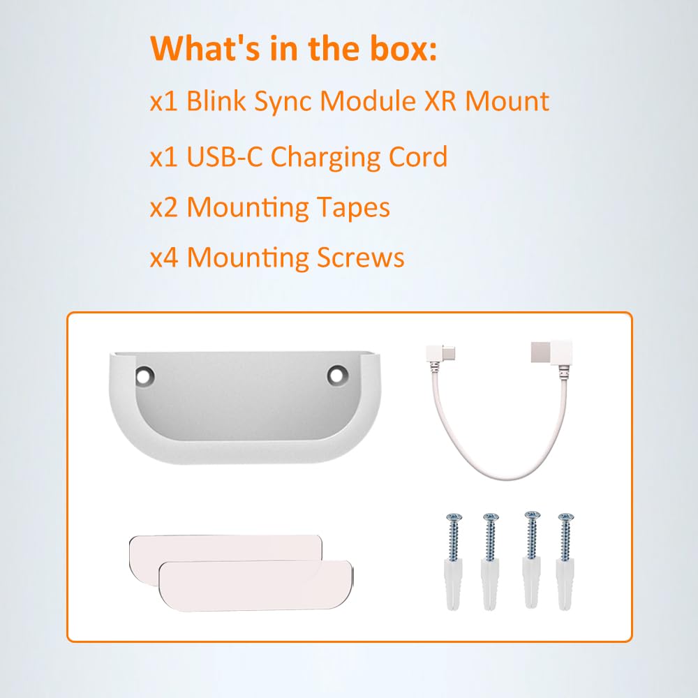White Wall Mount Bracket with USB-C Cable B7700
