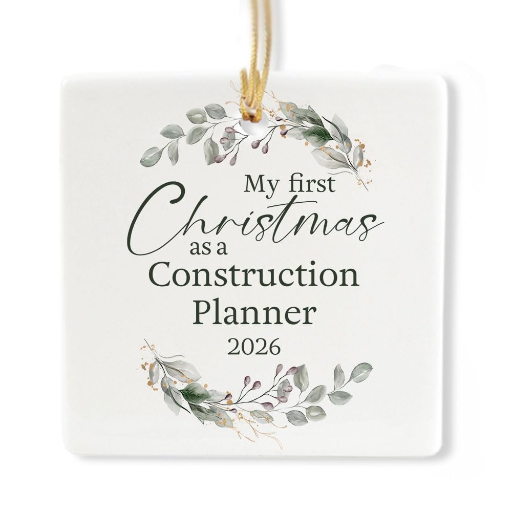 Ceramic 3-inch Square-Shaped Ornament V6140