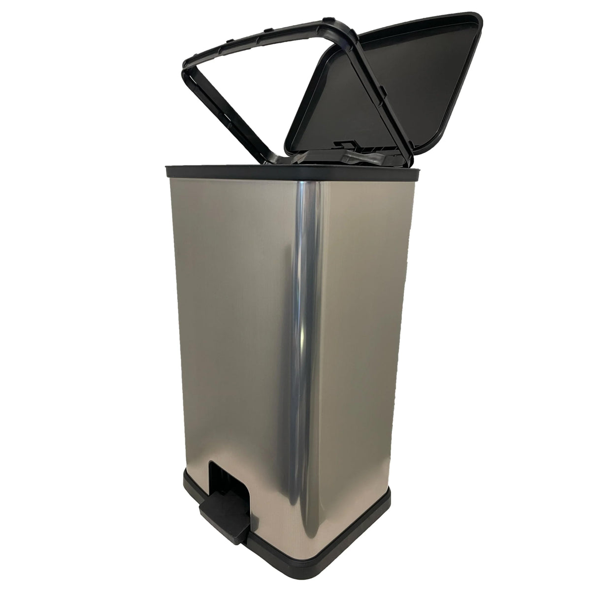 13 Gal Stainless Silver Step Trash Can T429