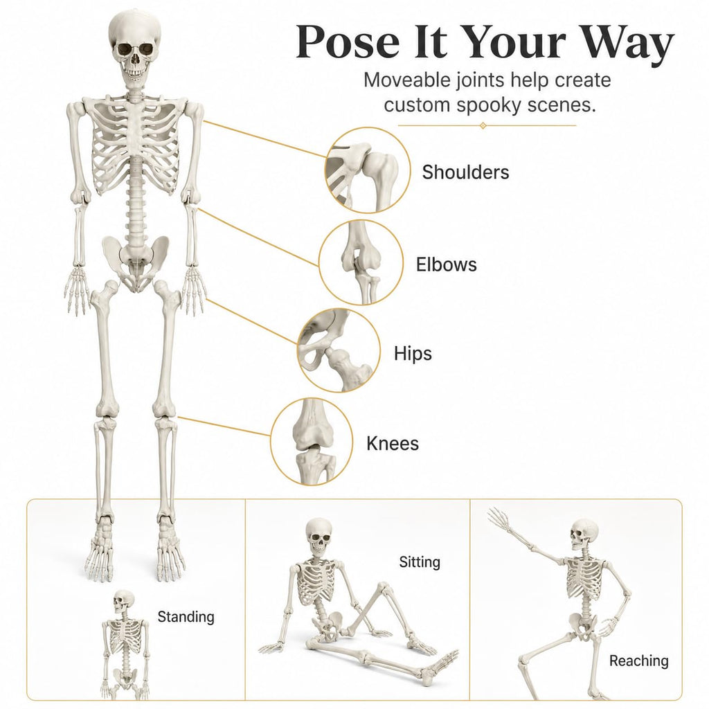 5.4 FT Poseable Skeleton H4389