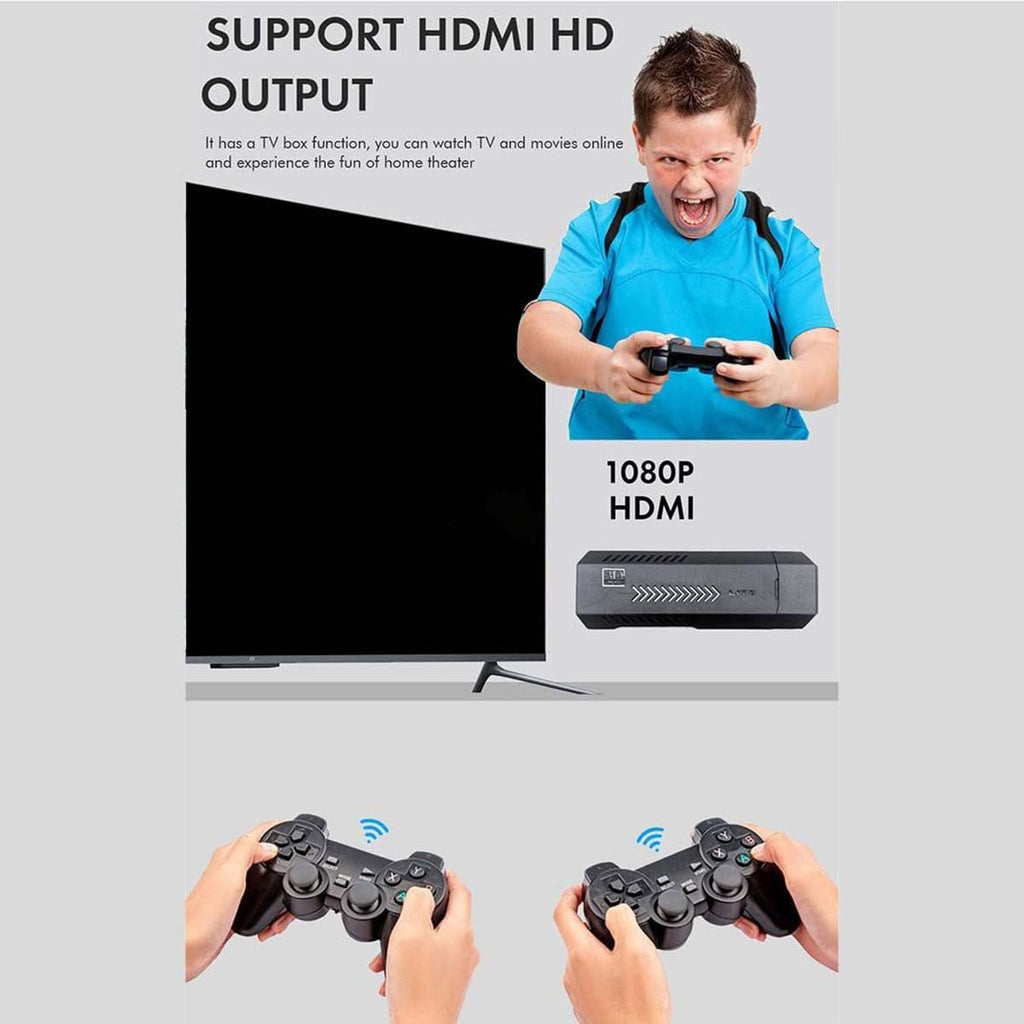 4K Retro Game Stick with 2 Wireless Controllers 64GB N538