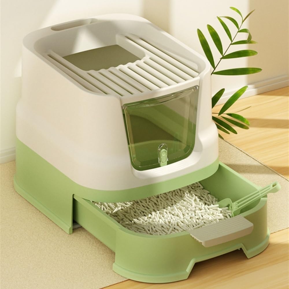 Enclosed Top-Entry Cat Litter Box with Scoop G760