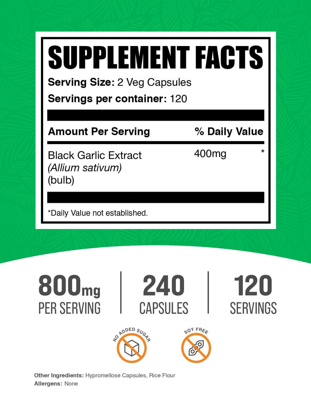 Black Garlic Extract Capsules 240 Capsules C98726