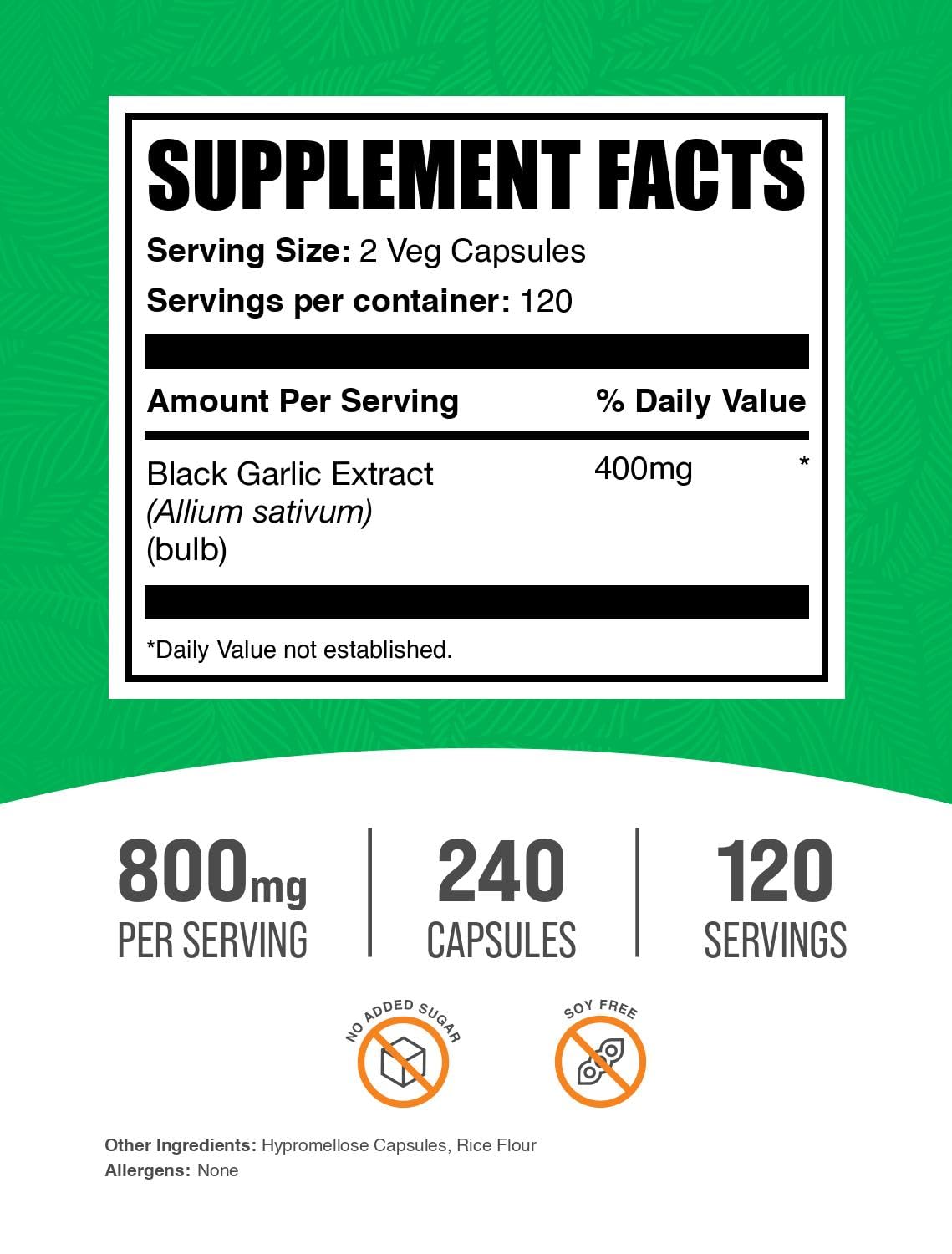 Black Garlic Extract Capsules 240 Capsules C98726