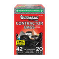 42 Gallon 120 Pack Black Heavy Duty Contractor Bags H785683