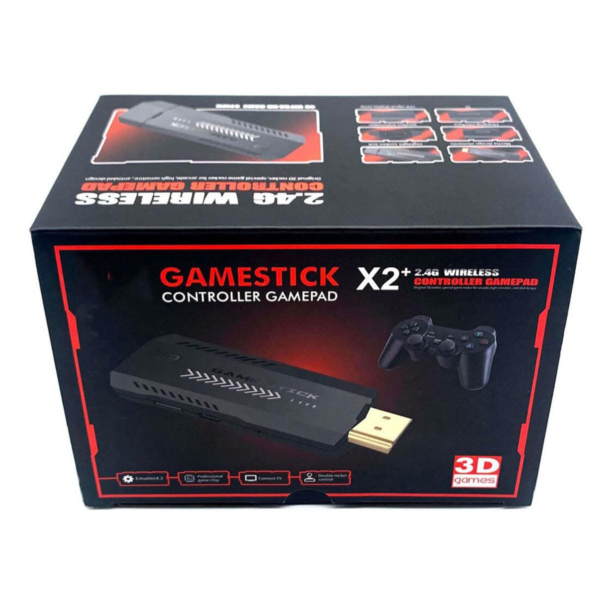4K Retro Game Stick with 2 Wireless Controllers 64GB N538