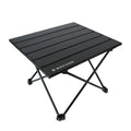 Portable Aluminum Folding Camping Table Black O720589