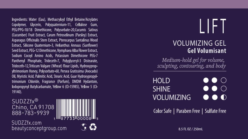 Volumizing Hair Gel, 8.5 Fl Oz A91685