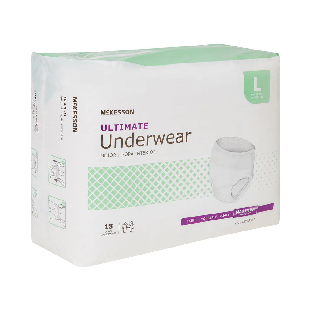 Adult Incontinence Underwear, Large, 72 ct X32875