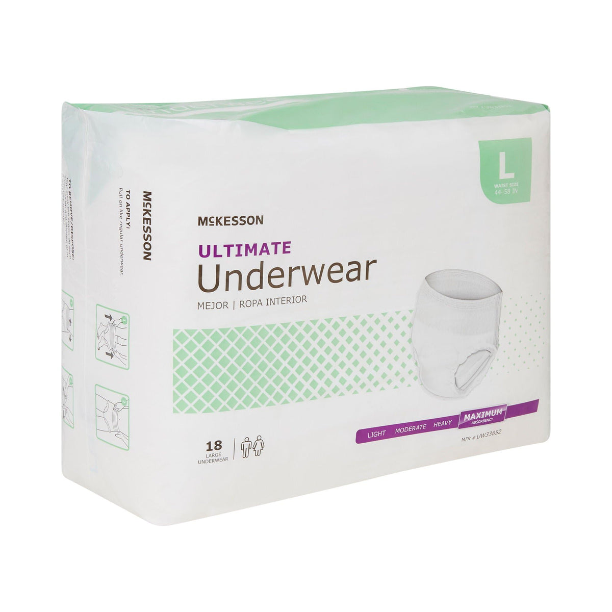 Adult Incontinence Underwear, Large, 72 ct X32875