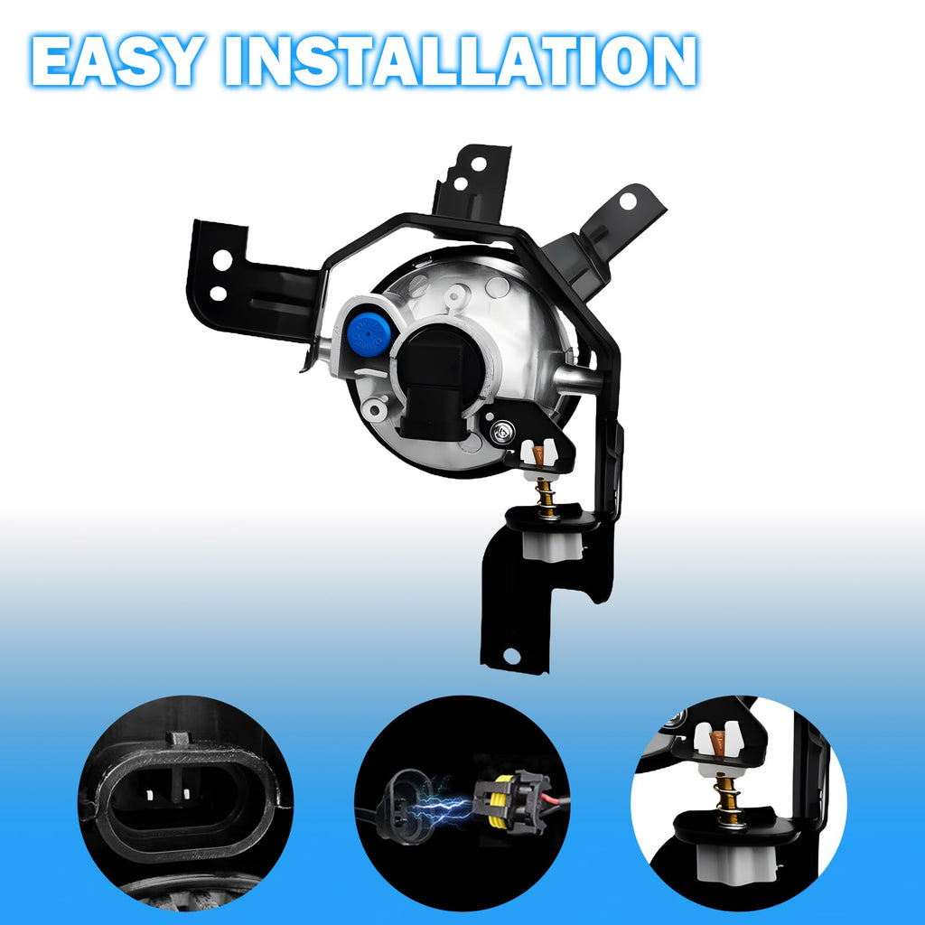 Driving Fog Lights with H11 12V 55W Halogen Bulbs & Switch and Wiring Kit M468