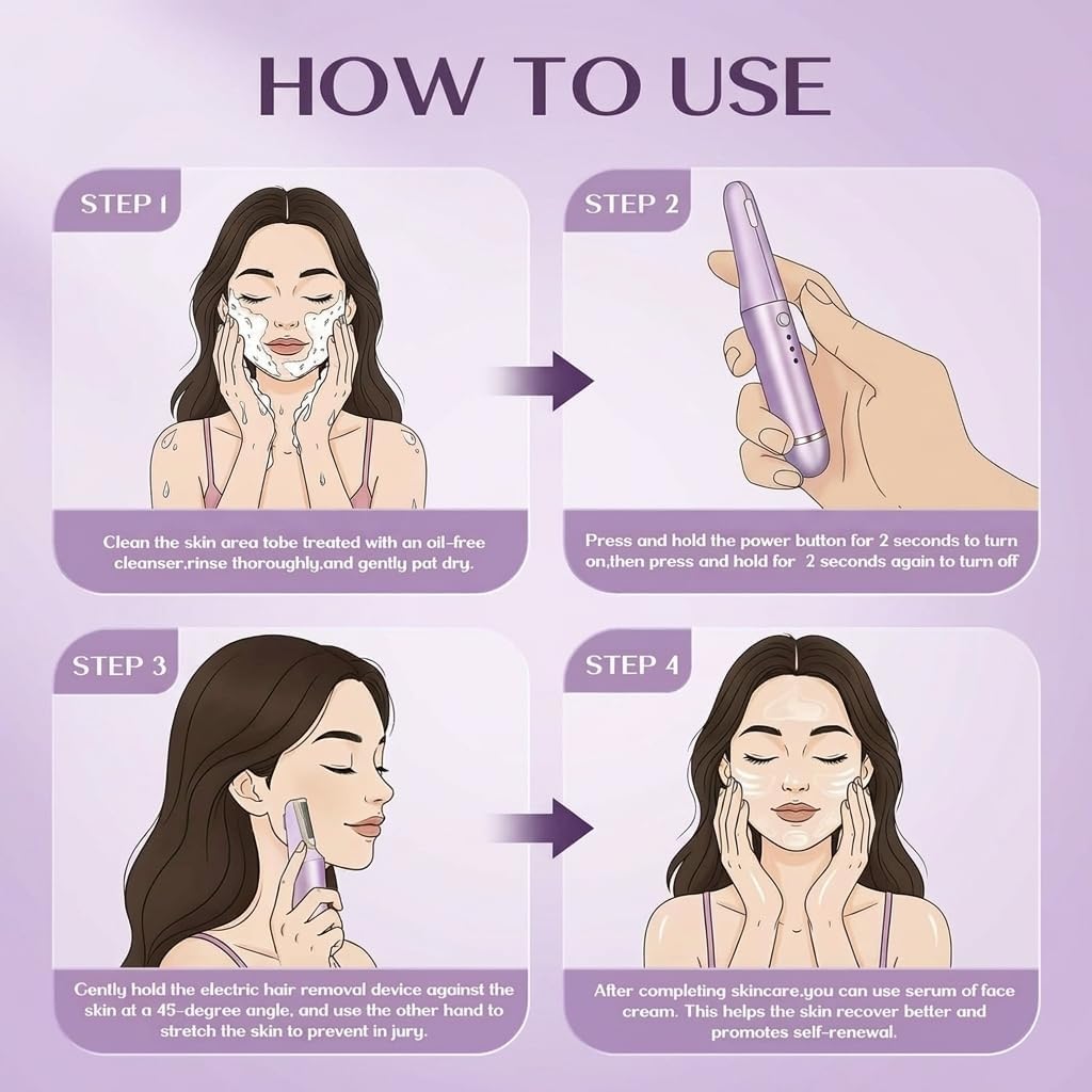 Lavender Purple Facial Razor I9762