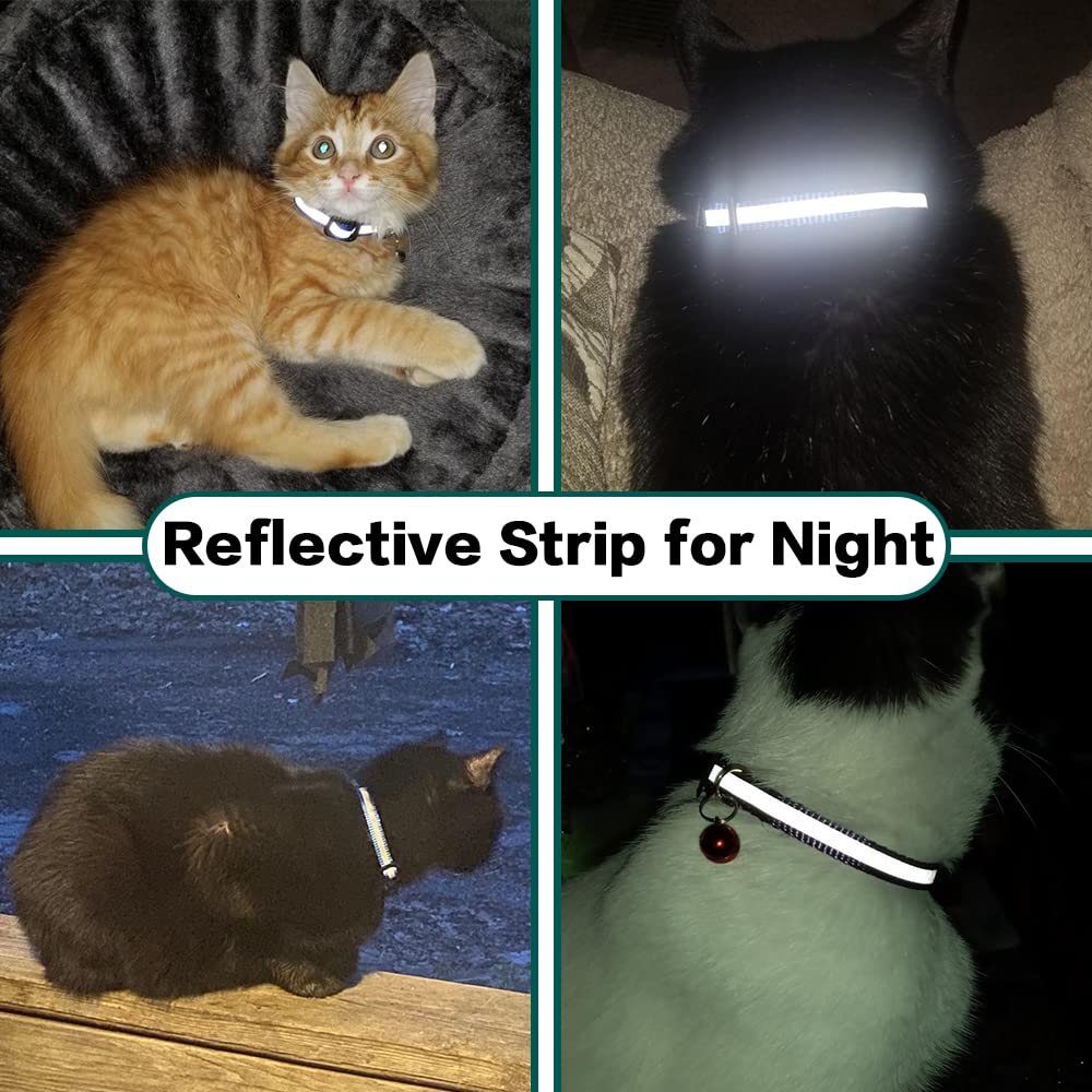 Breakaway Reflective Cat Collar with Air Tag Holder K8802