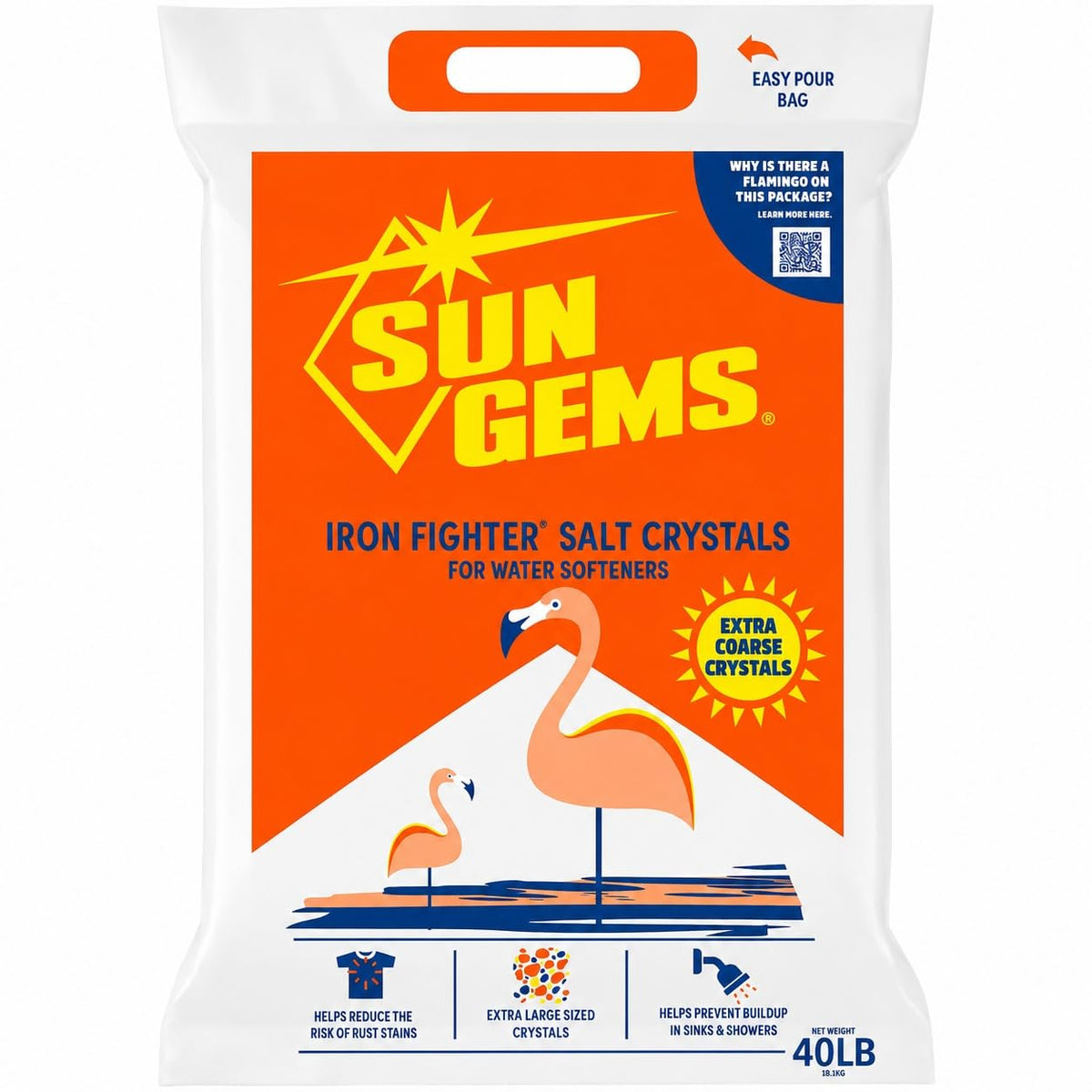 40 lb Extra Coarse Water Softener Salt Crystals U797