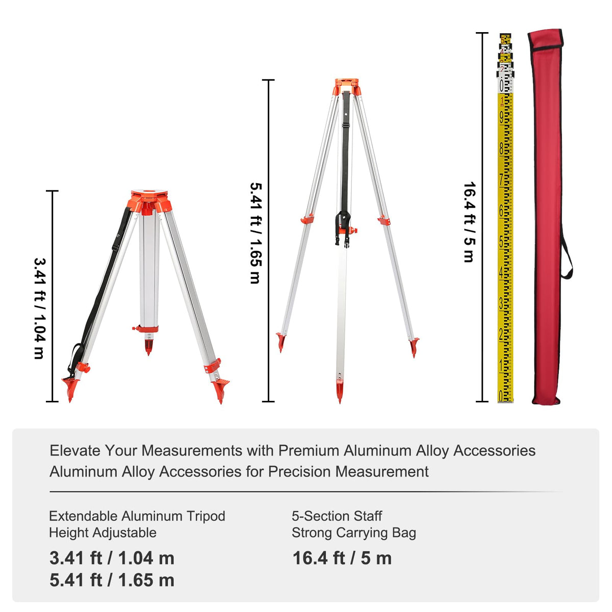 Green 360 Degree Self Leveling Rotary Laser Level Kit with Tripod & Staff K58463