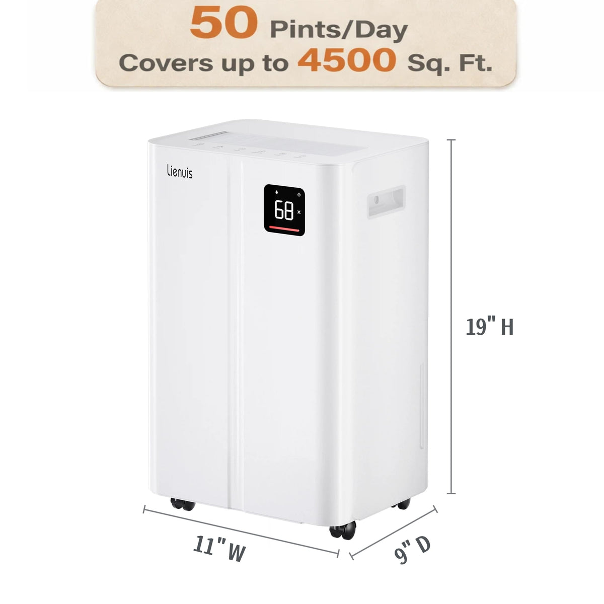 50 Pint Dehumidifier with Continuous Drain A242