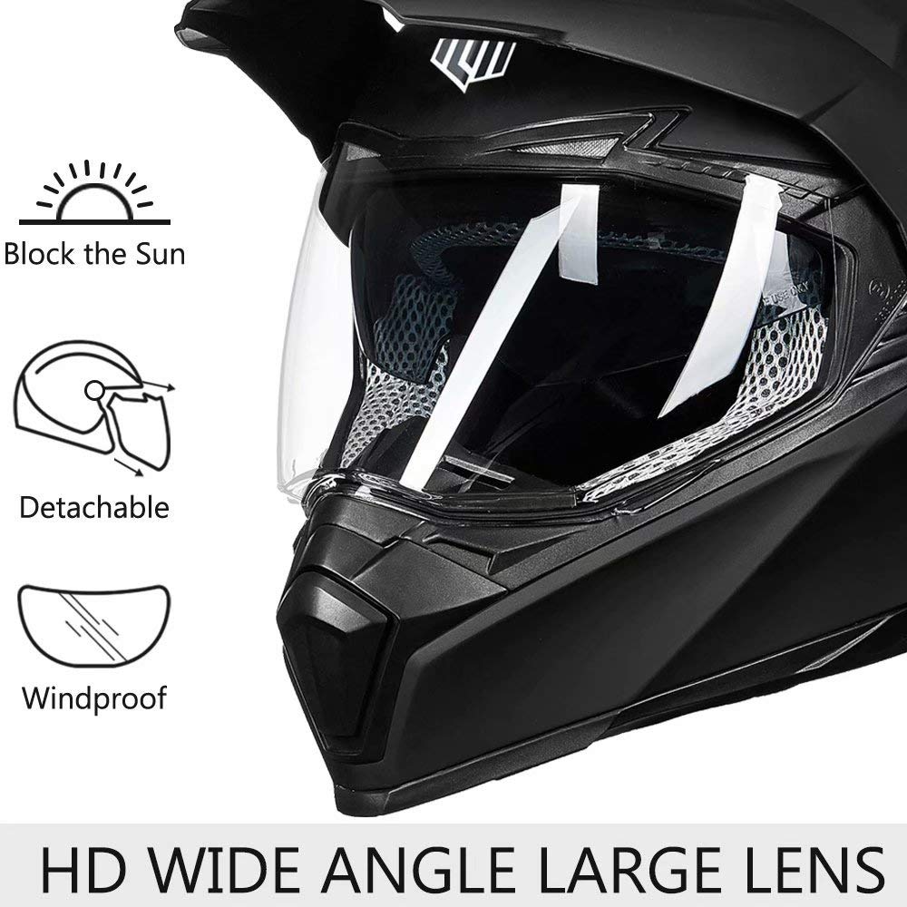 Full Face Dirt Bike ATV Helmet DOT Certified E2329
