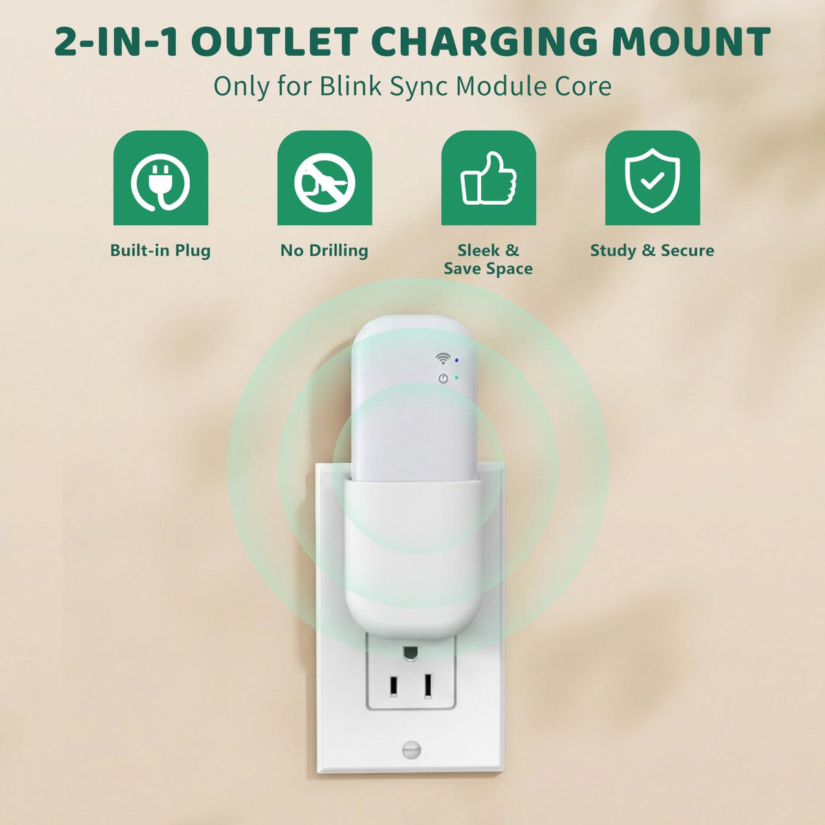 Wall Mount Bracket with Built-in Plug F583