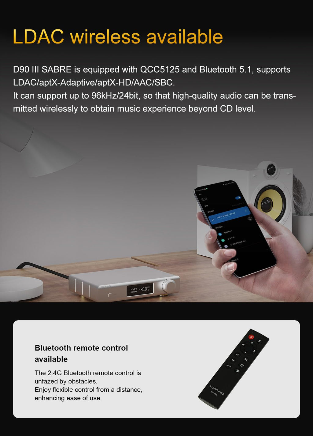 Black Desktop DAC Preamp C229