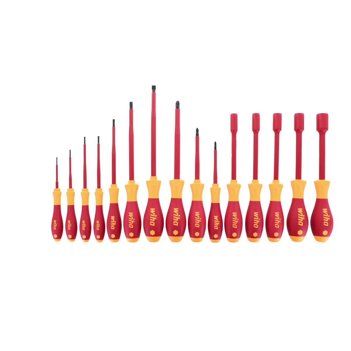 Slotted Phillips Insulated Screwdriver Set 15 Piece F2487