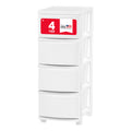 White 4 Drawer Slim Narrow Storage Organizer K436