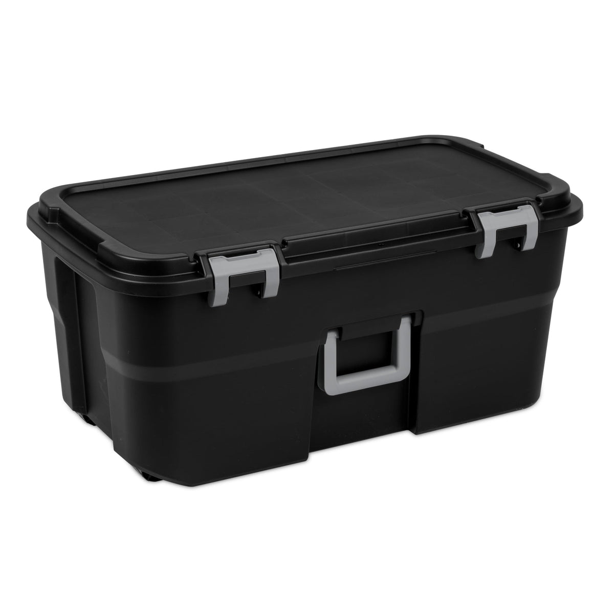 Black 22Gal Wheeled Lockable Storage Footlocker X876