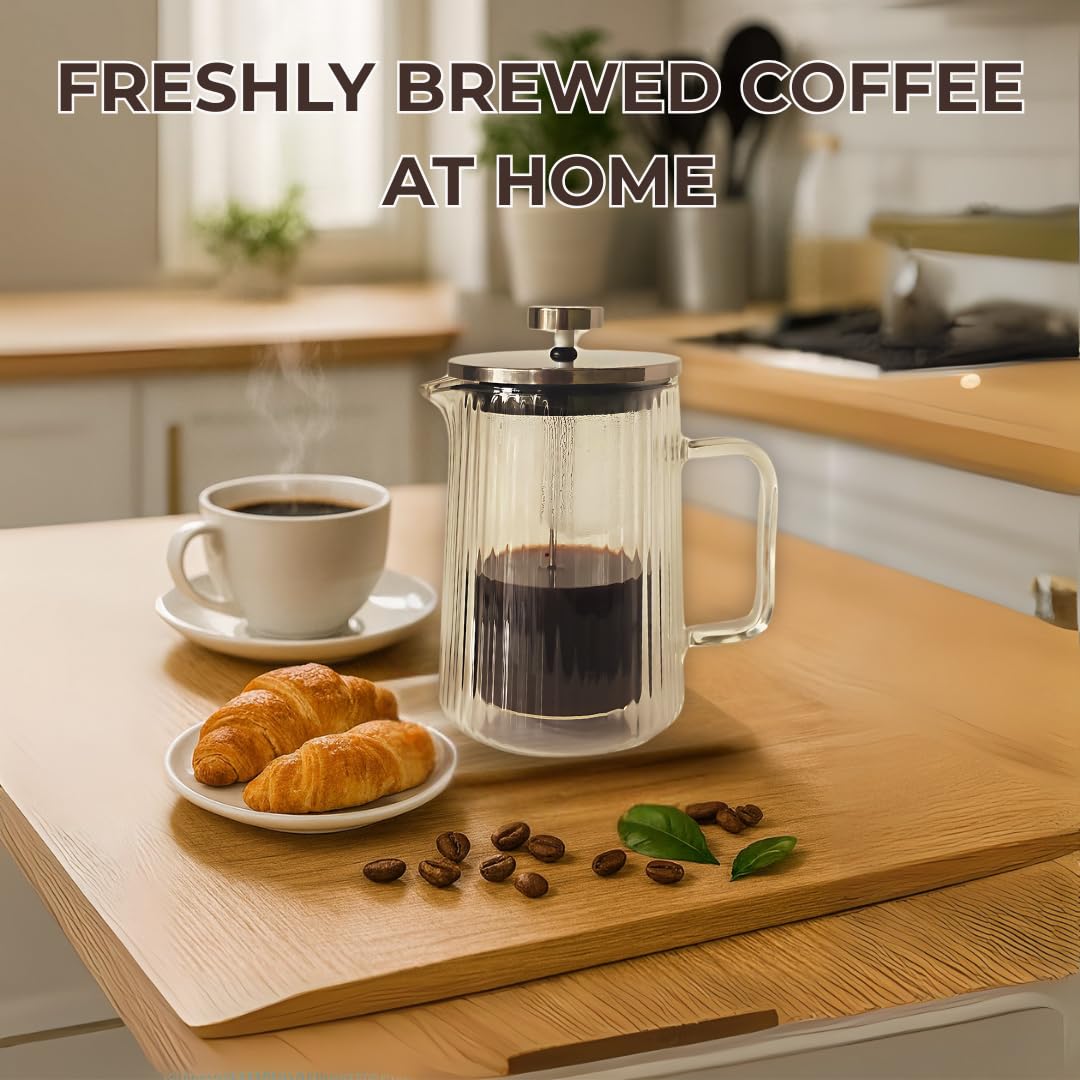 Glass French Press Coffee Maker 34oz L5956