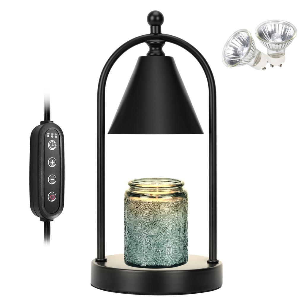 Black Candle Warmer Lamp with Timer A538