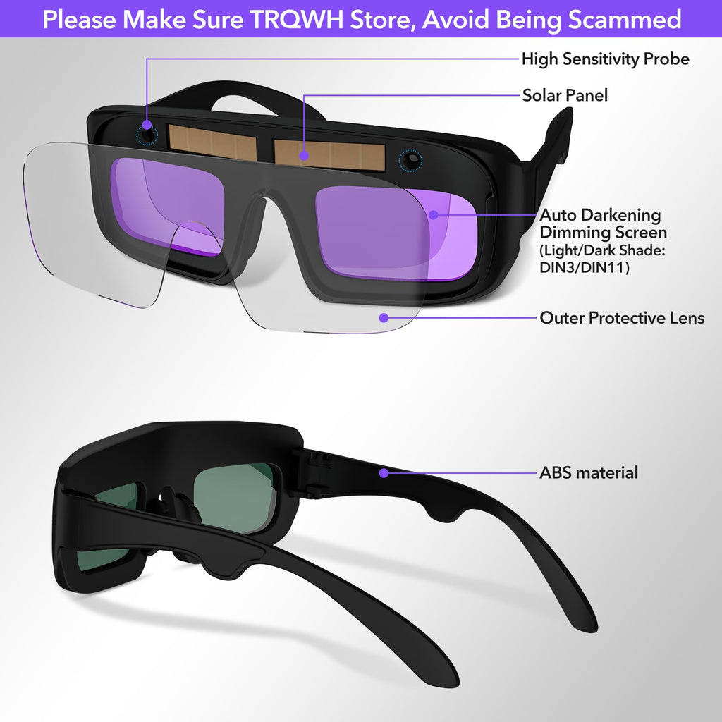 Auto Darkening Welding Glasses U121851