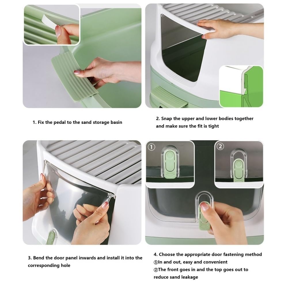 Enclosed Top-Entry Cat Litter Box with Scoop G760