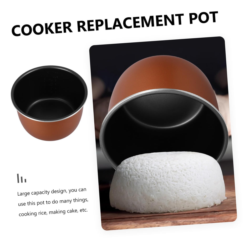 Non Stick Electric Cooker Inner Pot Aluminum Alloy Brown X87805