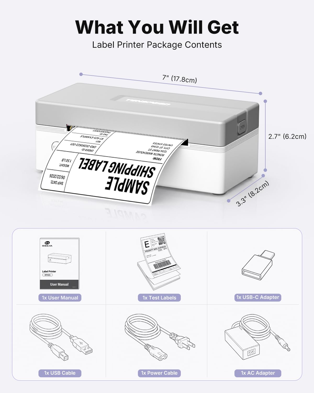Bluetooth Thermal Shipping Label Printer G669