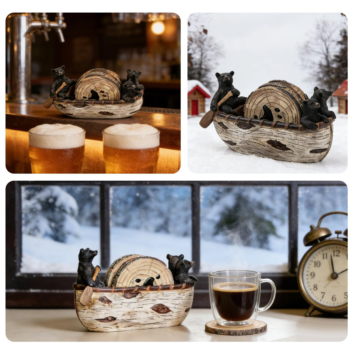 Wooden Drink Coasters Set of 6 E9307