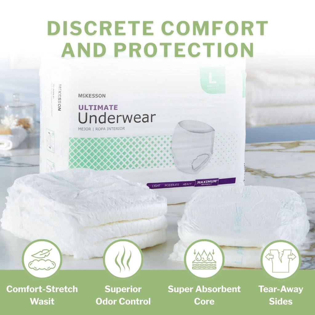 Adult Incontinence Underwear, Large, 72 ct X32875