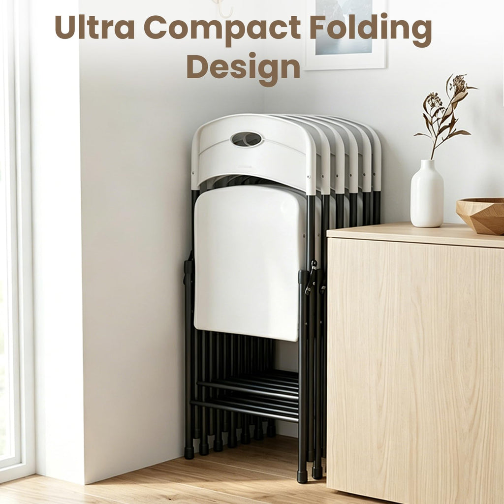 White 6 Pack Heavy Duty Folding Chairs P574