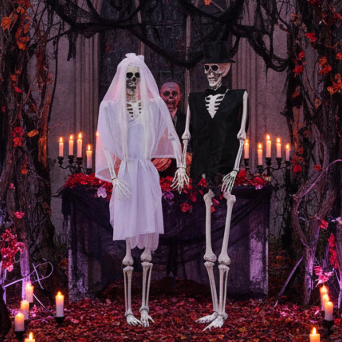 2 Set 5.4 Ft Posable Skeleton Decor I6311