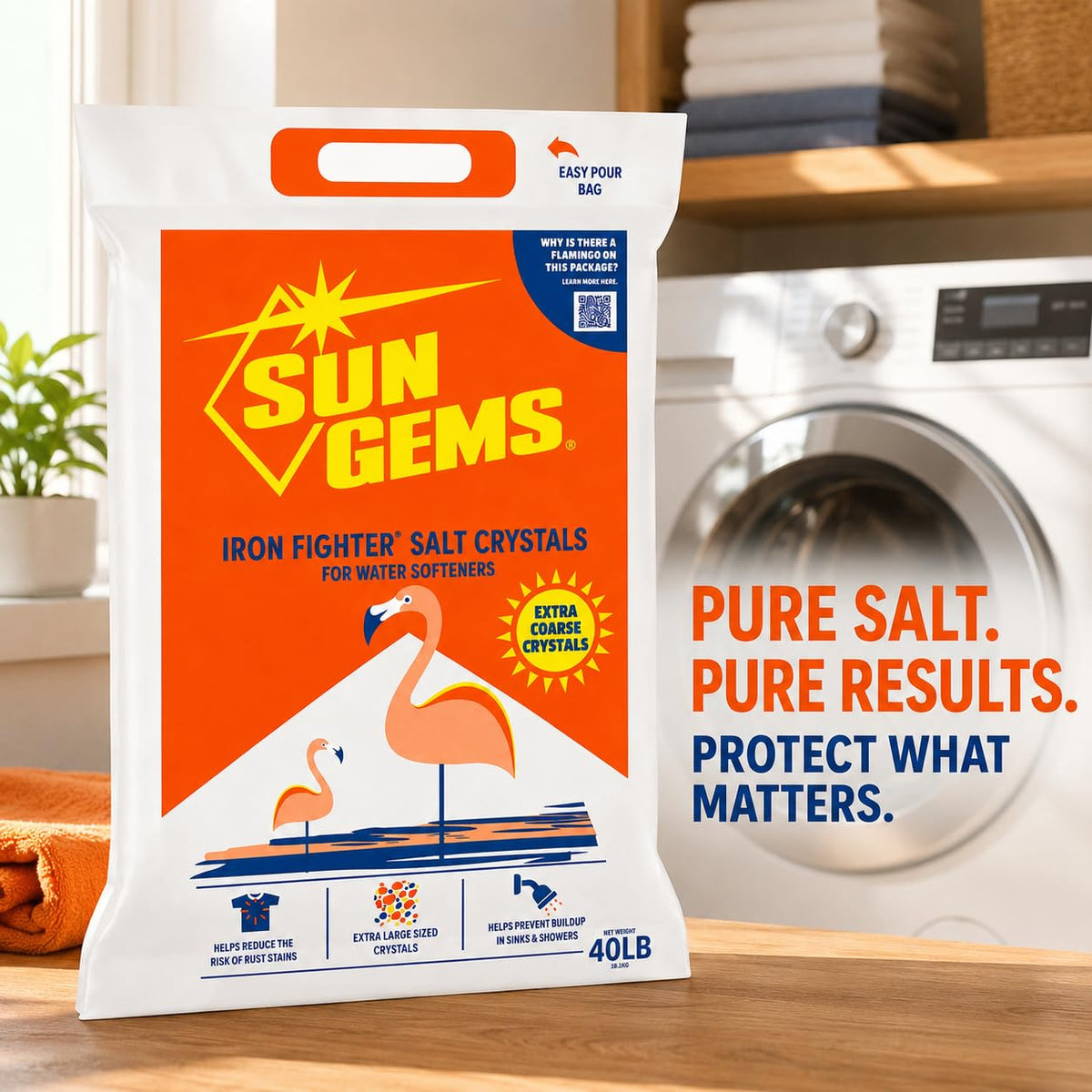 40 lb Extra Coarse Water Softener Salt Crystals U797