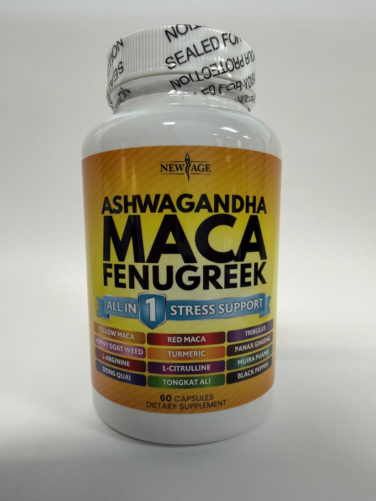 Ashwagandha Maca Root Fenugreek Tongkat Ali Ginseng 120 Count Supplement G786