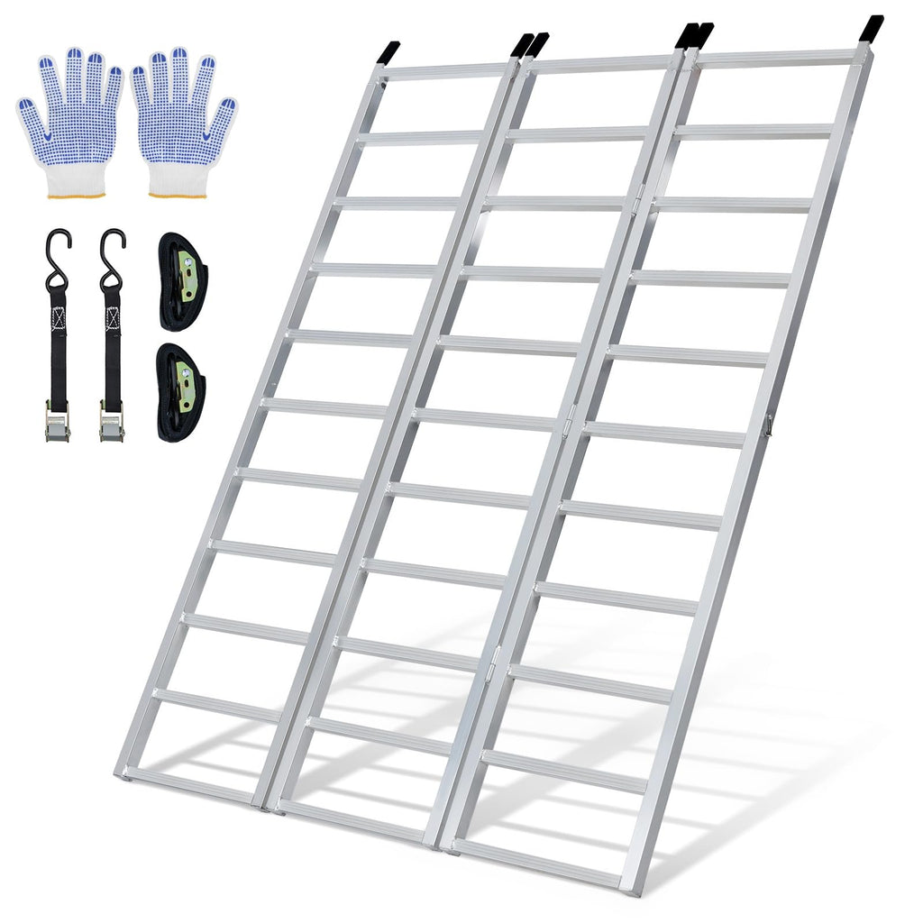 77" x 54" Tri-Fold Aluminum Loading Ramp, 1800 lbs Capacity Y20426