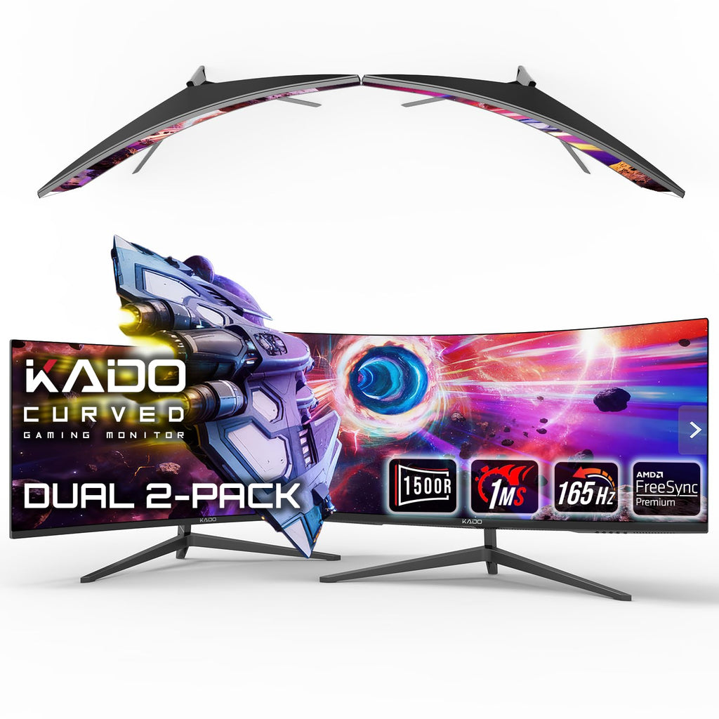2-Pack 34" Curved 165Hz Ultrawide Computer Monitor Y495