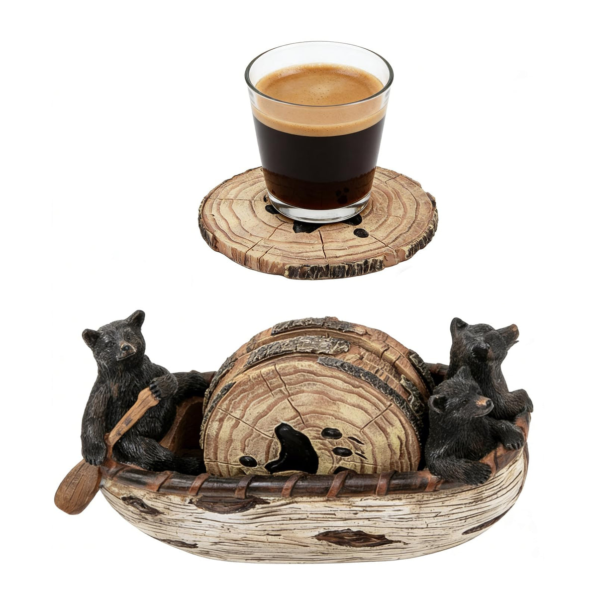 Wooden Drink Coasters Set of 6 E9307