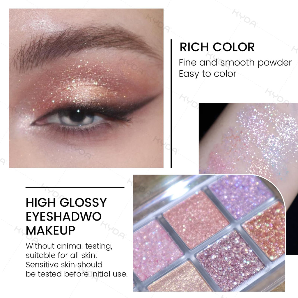 10 Colors Glitter Eyeshadow Palette Y2266