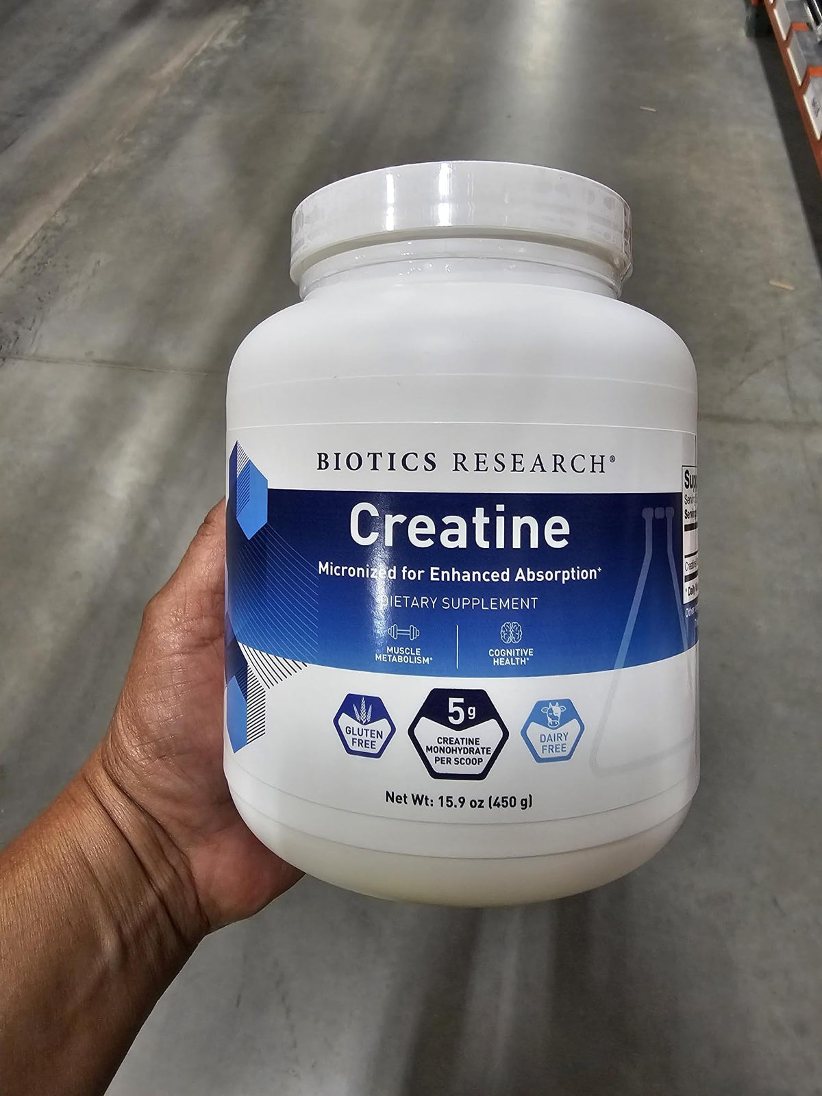Creatine Monohydrate 5g Micronized Powder 15.9oz M408