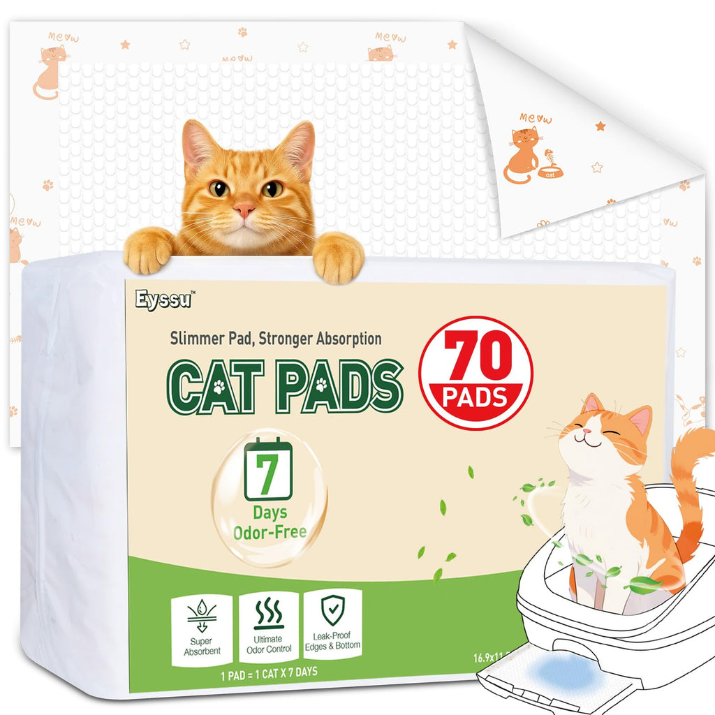 Super Absorbent Unscented Cat Litter Pads 70ct O687
