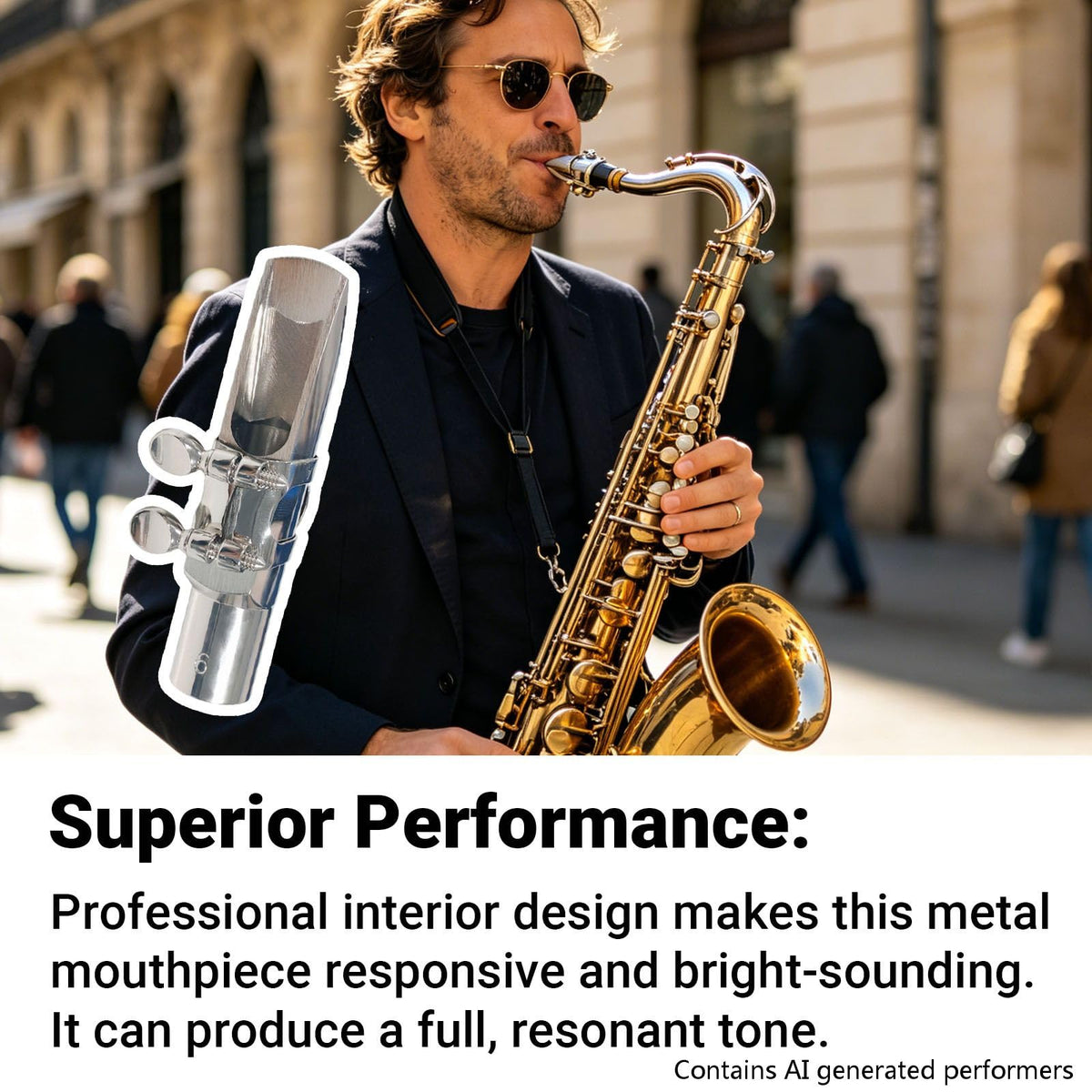 Silver Plated Alto Saxophone Mouthpiece Y409145